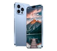 Smartphone 5G para I16 Pro MAX, Pantalla HD de 7.3 Pulgadas, portátil, Impermeable, Ideal para Aventuras, desbloqueo Facial, teléfono de Oficina, GPS FM WiFi Carga rápida de 8000 mAh,Blue-1TB