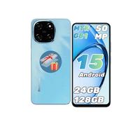 Smartphone Barato BLACKVIEW Color 6, Android 15 Teléfono Móvil, 24Go+128Go/2To, 6.67'' HD+IPS, 50MP+13MP, 5000mAh, Doke AI, Azul