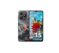 Smartphone BLACKVIEW WAVE 9C Teléfono Móvil, 6.56" HD, 12Go RAM + 64Go ROM / 2To TF, 5000mAh, IP54 Android 15, 4G Dual SIM, 13+8MP, Negro