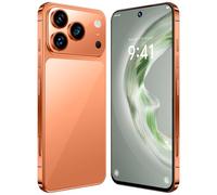 Smartphone I17 Pro Max Con Android 15, 16 GB RAM, 1 TB ROM, Batería De 8000mAh, Pantalla HD De 7,3", Procesador De 10 Núcleos, Doble SIM 5G, NFC, GPS Y Lector De Huellas Dactilares,Orange-7.3 Inch