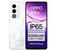 Smartphone OPPO A5m 8GB 256GB 6.67" HD+ IP65 Snapdragon 6s Batería 6000mAh Carga Rápida 45W Blanco