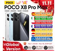 Smartphone POCO X8 Pro Max 5G Versión Global MediaTek Dimensity 9500s Pantalla AMOLED Ultra-brillante de 6.83" 1.5K 120Hz 8500mAh NFC 12GB 512GB Blue