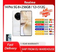 Smartphone Realme 14 Pro 5G, 8 GB de RAM 256 GB de ROM, pantalla OLED curvada de 6,77 pulgadas, OIS Sony IMX882 de 50 MP, cámara frontal de 16 MP, 6000 mAh 14 Pro 12+512GB(Grey)