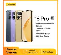 Smartphone Realme 16 Pro 5G con Mediatek Dimensity 7300, batería de 7300 mAh, carga rápida de 45W, pantalla AMOLED de 6,78 pulgadas y cámara de 200MP. Purple