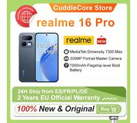Smartphone Realme 16 Pro 5G Edición Euro, pantalla de 144hz, cámara de 200mp, batería de 6500mah, carga de 45W. 8GB+256GB Pebble Grey