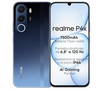 Smartphone realme P4X 4G, 4GB+128GB, Pantalla LCD 120Hz 6,8",7500mAh, Carga rápida 45W, Carga inversa 6W, Antichoque MIL-STD 810H, IP64, Sistema Next IA, Azul Fantasma (Sin Cargador)