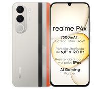 Smartphone realme P4X 4G, 4GB+128GB, Pantalla LCD 120Hz 6,8", Batería Titan 7500mAh, Carga rápida 45W, Carga inversa 6W, Antichoque MIL-STD 810H, IP64, Sistema Next IA, Blanco Rally (Sin Cargador)