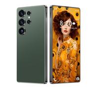 Smartphone S25 Ultra para Aventuras al Aire Libre, portátil, Impermeable, de 7.3", para Adolescentes, Adultos y Personas Mayores desbloqueo por Huella Dactilar Facial GPS, 8000mAh,Green-1TB
