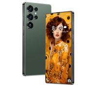 Smartphone S25 Ultra Resistente al Agua, Pantalla Completa HD de 7,3 Pulgadas, reconocimiento Facial, desbloqueo por Huella Dactilar Facial, GPS Doble Tarjeta SIM, batería de 8000mAh,Green-1TB