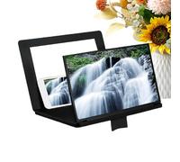 Smartphone Screen Magnifier, 12 Inch 3D HD Projector Amplifier, Adjustable Angle Foldable Stand with Mirror, for Enhanced Viewing Mobile Accessory for Movie Video TV Game Entertainment Travel Home