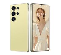 Smartphone ultraeconómico S25 con Pantalla HD de 7,3 Pulgadas, versión Global 5G, Compatible con Varios Idiomas, Resistente al Agua, Carga rápida y Doble SIM,Gold-1TB