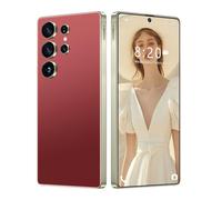 Smartphone ultraeconómico S25 con Pantalla HD de 7,3 Pulgadas, versión Global 5G, Compatible con Varios Idiomas, Resistente al Agua, Carga rápida y Doble SIM,Red-1TB