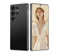 Smartphone ultraeconómico S25 con Pantalla HD de 7,3 Pulgadas, versión Global 5G, Compatible con Varios Idiomas, Resistente al Agua, Carga rápida y Doble SIM,Black-1TB