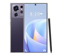 Smartphone ultrafino S25 Ultra con lápiz táctil integrado, versión global 5G, teléfono de oficina, pantalla HD perforada Incell de 7,3 pulgadas, batería de larga duración de 8000 mAh,Purple-1TB