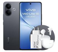 Smartphone Vivo V60 Lite 8GB/ 256GB/ 6.77'/ 5G/ Negro/ Incluye Cargador 90W y Buds