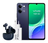 Smartphone Vivo Y21 4GB/ 256GB/ 6.74'/ 5G/ Negro/ Incluye Cargador + Auriculares