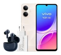 Smartphone Vivo Y21 4GB/ 256GB/ 6.74'/ 5G/ Oro/ Incluye Cargador + Auriculares