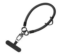 Smartphone Wrist Lanyard - Anti Loss Cell Phone Strap for Hands Free Carry | Soft Nylon with Secure Tether Tabs, Adjustable Hand Strap for Teens Adults Women Men Travel Use, 22x2x2cm Black, Orange