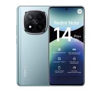 Xiaomi Redmi Note 14 Pro+ 5G Smart Phone, 12GB RAM 256GB, Pantalla AMOLED de 6,67 Pulgadas 1,5k, Sensor de Huellas, Cámara de 200 MP, Doble Tarjeta SIM, NFC, Carga Rápida de 120 W, Azu