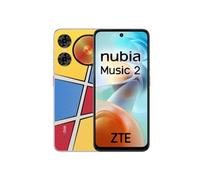 ZTE Nubia Music 2, Smartphone Libre, 4GB+128GB, Altavoz 95db, Luces LED, Pantalla HD+ 6,7" 120Hz, Cámara 50MP con IA, Batería 5000mAh, Android 14, Incluye Funda y Protector, Color Pop Art
