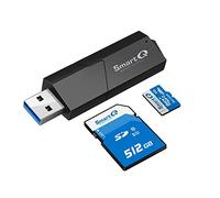 SmartQ C307 - Lector de Tarjetas portátil USB 3.0 para SD, SDHC, SDXC, MicroSD, MicroSDHC, MicroSDXC, con diseño avanzado Todo en uno