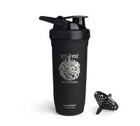 Smartshake Batidora de proteínas Rockband Reforce de acero inoxidable (900 ml | 30 oz) - Tapa de rosca antifugas - Sin BPA - Sin aislamiento - Batidora unisex de acero inoxidable - R. Zombie
