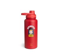 Smartshake Bohtal - Botella de agua duradera de acero inoxidable de 960 ml, a prueba de fugas, sin BPA (Mujer Maravilla)