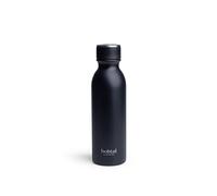 Smartshake Bohtal - Botella de agua negra de doble aislamiento, botella de agua de metal de acero inoxidable de 600 ml para bebidas frías y calientes, sin BPA, botella de agua negra térmica al vacío