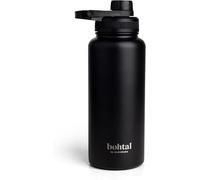 Botella de agua térmica Smartshake Bohtal de 960 ml/32 oz, de acero inoxidable resistente, a prueba de fugas, mantiene las bebidas calientes durante 6 horas y frías durante 12 horas, sin BPA - Negra