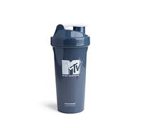 Smart Shake Lite MTV - Botella mezcladora con logotipo agrietado (800 ml/27 onzas) | Diseño duradero y fácil de limpiar botella de agua | A prueba de fugas, libre de BPA y sin DEHP