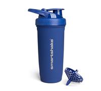 Smartshake Reforce - Botella mezcladora de proteínas de acero inoxidable de 900 ml, tapa de rosca a prueba de fugas, sin BPA, unisex, color azul marino