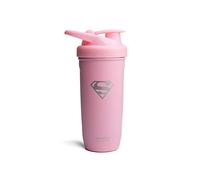 Smartshake Reforce Womens Pink Water Bottle - 900ml Shake Bottles for Women, Ladies Water Protein Shaker DC Comics Justice League, Supergirl