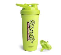 Smartshake TMNT Reforce Proteína Shaker Acero Inoxidable 900 ml | 30 oz - Tapón de rosca a prueba de fugas - Sin BPA - No aislado - Unisex Gym Shaker Acero Inoxidable - Verde Claro