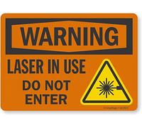 SmartSign - Etiqueta con texto en inglés"Warning - Laser In Use, Do Not Enter" (25,4 x 35,5 cm)