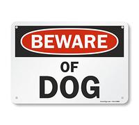 SmartSign - Letrero con texto "Beware of Dog", aluminio de 7 x 10 pulgadas