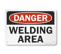 SmartSign Letrero "Danger Safety - Welding Area" | Aluminio de 7 x 10 pulgadas