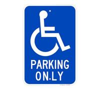 SmartSign Letrero "Handicap Parking Only" | Aluminio reflectante de grado de ingeniero de 30,5 x 45,7 cm