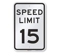 SmartSign MUTCD # R2-1-15 3M Señal reflectante de grado de ingeniero, leyenda "Speed Limit 38.1 cm, 45.7 cm de alto x 30.5 cm de ancho, negro sobre blanco