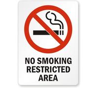 Smartsign S-5448-PL-10 - Señal de plástico con texto"No Smoking Restricted Area", 25,4 cm de largo, 17,8 cm de ancho, 1,27 cm de altura