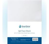 SmartSolve Papel soluble en agua de 3 pt, se disuelve rápidamente en agua, biodegradable, ecológico, compatible con impresora, manualidades, dibujo, notas, tamaño carta, 8.5 x 11 pulgadas, paquete de