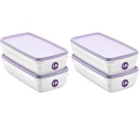 SmartStore Juego de 2 recipientes de almacenamiento de alimentos de 1,2 L, aptos para refrigerador y congelador, recipientes de preparación de comidas sin BPA, reutilizables, aptos para microondas,