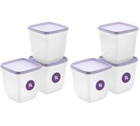 SmartStore Juego de 3 recipientes herméticos con tapa y organizador de frigorífico, 1 L, apto para frigorífico y congelador, cajas de preparación de comida sin BPA, juego de cajas para congelación