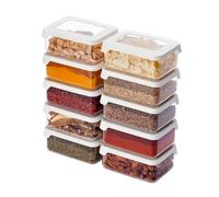 SmartStore Recipientes herméticos transparentes para alimentos secos con tapas, 0,35 L, juego de 10, sin BPA, apto para lavavajillas,