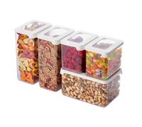 SmartStore Recipientes herméticos transparentes para alimentos secos con tapas, juego de 5, sin BPA, aptos para lavavajillas, recipientes de almacenamiento