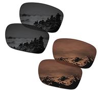 SmartVLT Lentes de repuesto Stealth para hombre, color negro y marrón ámbar para gafas de sol Ray-Ban RB4147 de 60 mm