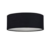 Smartwares 10.004.64 Lámpara de techo, pantalla de tela de 30 cm de diámetro, dos apliques con casquillos E14, compatible con bombillas de hasta 40 W, Iluminación de Interior, IP20, Negro