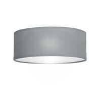 Smartwares 10.004.65 Lámpara de techo, pantalla de tela de 30 cm de diámetro, dos apliques con casquillos E14, compatible con bombillas de hasta 40 W, Iluminación de Interior, IP20, Gris