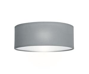 Smartwares 10.004.65 Lámpara de techo, pantalla de tela de 30 cm de diámetro, dos apliques con casquillos E14, compatible con bombillas de hasta 40 W, Iluminación de Interior, IP20, Gris