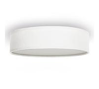 Smartwares 10.004.68 Lámpara de techo, pantalla de tela de 40 cm de diámetro, tres apliques con casquillos E14, compatible con bombillas de hasta 40 W, Iluminación de Interior, IP20, Blanco