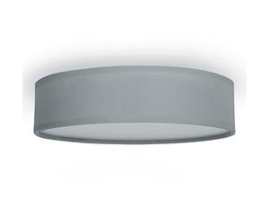Smartwares 10.004.70 Lámpara de techo, pantalla de tela de 40 cm de diámetro, tres apliques con casquillos E14, compatible con bombillas de hasta 40 W, Iluminación de Interior, IP20, Gris